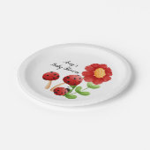 Assiettes En Carton Plaque papier Baby shower Ladybug (Angle)