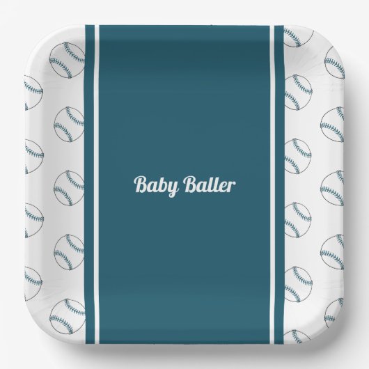 Assiettes En Carton Plaque papier Baller pour bébé (Recto)