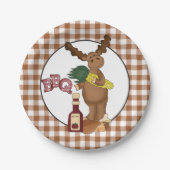 Assiettes En Carton Plaque papier Bbq Moose (Devant)
