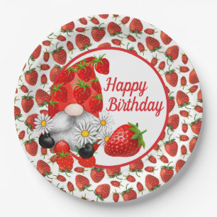 Assiettes En Carton Plaque papier Berry Happy Gnome