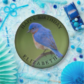 Assiettes En Carton Plaque papier Bluebird avec nom et anniversaire (Fête)