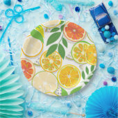 Assiettes En Carton Plaque papier - Boho Citrus Slices (Fête)