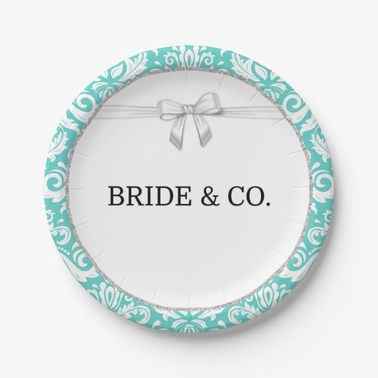 Assiettes En Carton Plaque papier Bride & Co. (Devant)