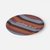 Assiettes En Carton Plaque papier Brown et bleue (Angle)