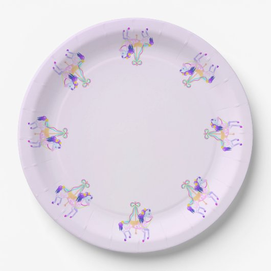 Assiettes En Carton Plaque papier Carousel Horse (Devant)