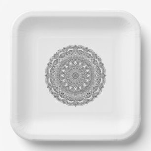 Assiettes En Carton Plaque papier Carré de 9 po personnalisable pour é