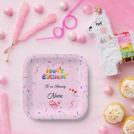 Assiettes En Carton Plaque papier carré - Parfait pour les fêtes d'ann (Fête)