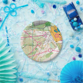 Assiettes En Carton Plaque papier - carte d'orientation (Fête)