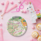 Assiettes En Carton Plaque papier - carte d'orientation (Fête)