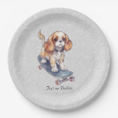Assiettes En Carton Plaque Papier Cavalier King Charles Spaniel (Devant)