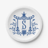 Assiettes En Carton Plaque Papier Chic Pagode Monogramme S (Devant)