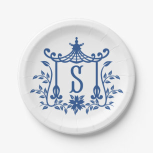 Assiettes En Carton Plaque Papier Chic Pagode Monogramme S