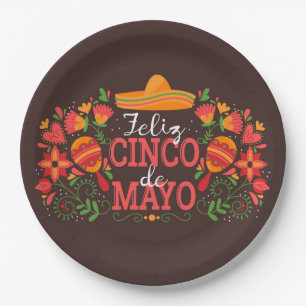 Assiettes En Carton Plaque Papier Cinco De Mayo