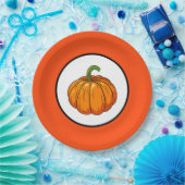 Assiettes En Carton Plaque papier citrouille (Fête)