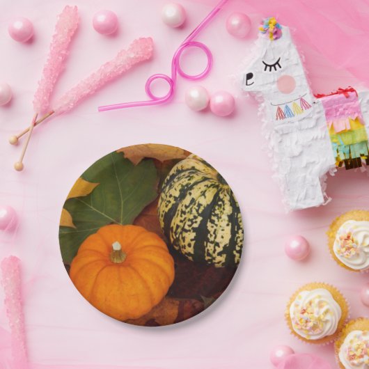 Assiettes En Carton Plaque papier citrouille (Fête)
