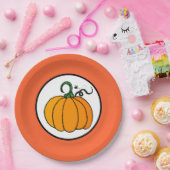 Assiettes En Carton Plaque papier citrouille (Fête)