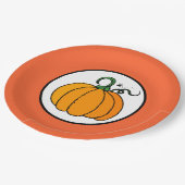 Assiettes En Carton Plaque papier citrouille (Angle)