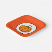 Assiettes En Carton Plaque papier citrouille (Angulaire)