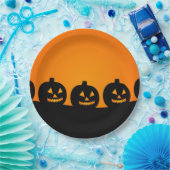 Assiettes En Carton Plaque papier citrouille (Fête)