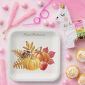 Assiettes En Carton Plaque papier Citrouille de Thanksgiving (Fête)