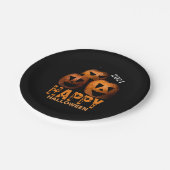 Assiettes En Carton Plaque papier Citrouille Halloween (Angle)