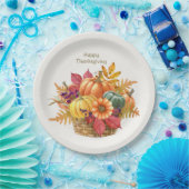 Assiettes En Carton Plaque papier Citrouille Thanksgiving (Fête)