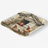 Assiettes En Carton Plaque papier Cluck and Bloom Party (Angulaire)