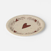 Assiettes En Carton Plaque papier coeur primitive (Angle)
