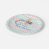 Assiettes En Carton Plaque papier colorée Chevron et Dragonfly (Angle)