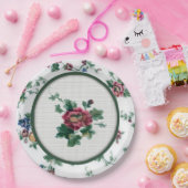 Assiettes En Carton Plaque papier croix rose Faux (Fête)