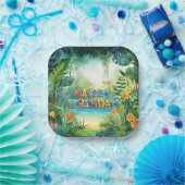 Assiettes En Carton Plaque Papier Cute Dinosaur (Fête)