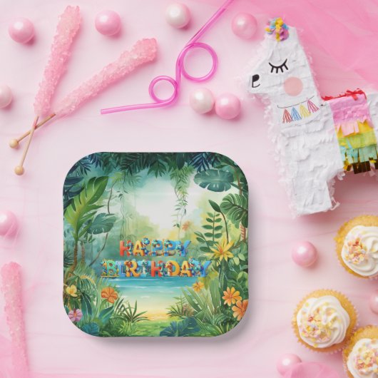 Assiettes En Carton Plaque Papier Cute Dinosaur (Fête)