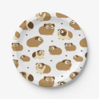 Plaque Papier Cute Guinea Pigs