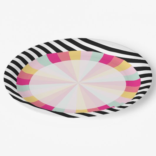 Assiettes En Carton plaque papier d'anniversaire (Angle)