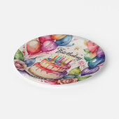 Assiettes En Carton Plaque papier d'anniversaire (Angle)