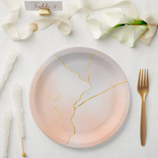 Assiettes En Carton Plaque papier d'anniversaire d'aquarelle