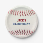 Assiettes En Carton Plaque papier d'anniversaire de baseball (Devant)
