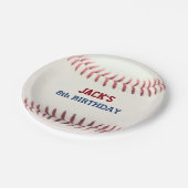 Assiettes En Carton Plaque papier d'anniversaire de baseball (Angle)