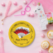 Assiettes En Carton Plaque papier d'anniversaire de la frontière du ve (Fête)