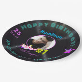 Assiettes En Carton Plaque papier d'anniversaire de l'album de musique (Angle)