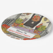 Assiettes En Carton Plaque papier d'anniversaire d'Halloween (Angle)
