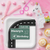 Assiettes En Carton Plaque papier d'anniversaire Interstate 9" Carré (Fête)