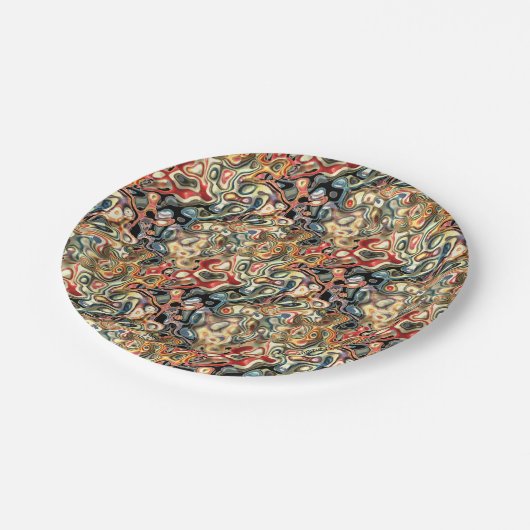 Assiettes En Carton Plaque papier d'art Abstraite (Angle)