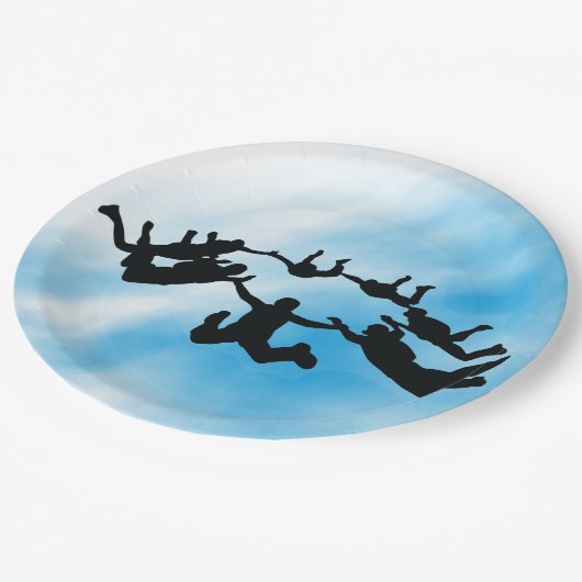 Assiettes En Carton Plaque Papier de conception de chute libre Skydivi (Angle)