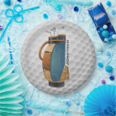 Assiettes En Carton Plaque Papier de conception de golf (Fête)