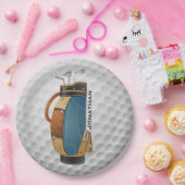 Assiettes En Carton Plaque Papier de conception de golf (Fête)