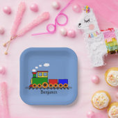 Assiettes En Carton Plaque papier de conception de petit train (Fête)