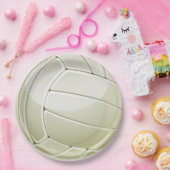 Assiettes En Carton Plaque Papier de conception Volleyball (Fête)