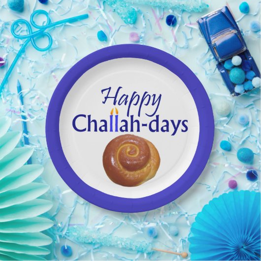 Assiettes En Carton Plaque papier de Joyeux Challah-Days (Fête)