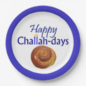 Assiettes En Carton Plaque papier de Joyeux Challah-Days (Devant)